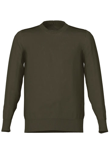 Mens Eco-Cashmere Blend Jumper - Khaki