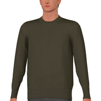 Mens Eco-Cashmere Blend Jumper - Khaki