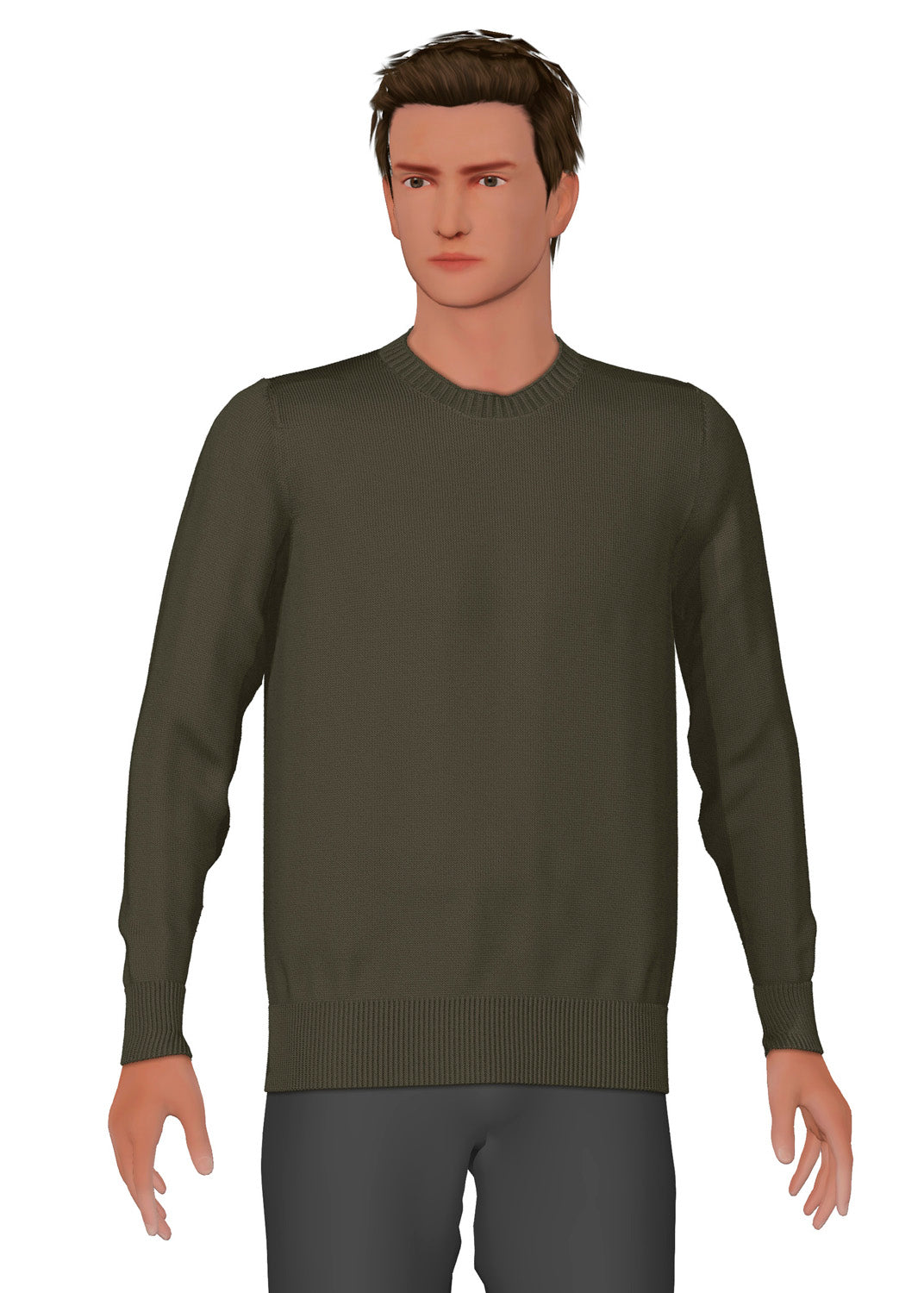 Mens Eco-Cashmere Blend Jumper - Atlantic