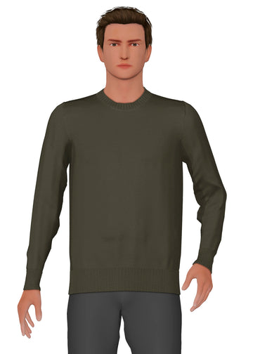 Mens Eco-Cashmere Blend Jumper - Charcoal