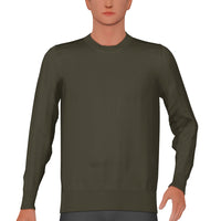 Mens Eco-Cashmere Blend Jumper - Khaki