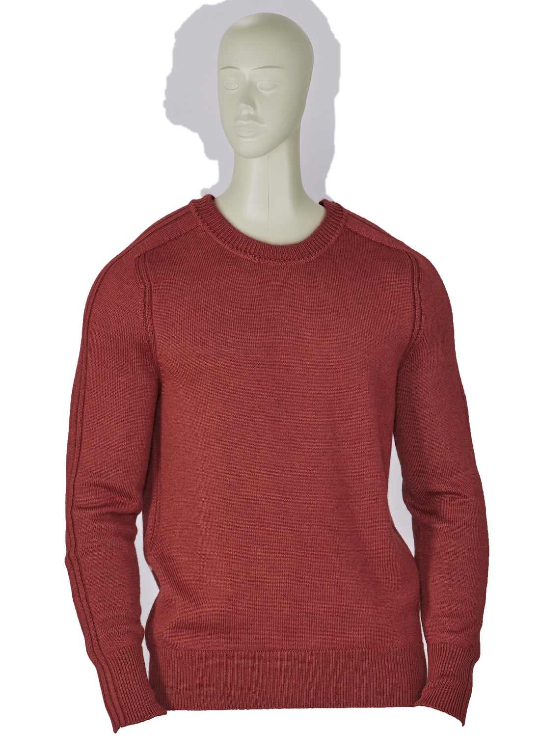 The First - Blue Twist - Mens Crew Neck Extrafine Merino Wool Jumper