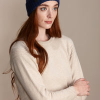 SAFFRON Women's Heavyweight Recycled Cashmere and Merino Beanie Hat