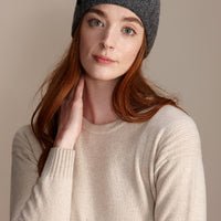 SAFFRON Women's Heavyweight Recycled Cashmere and Merino Beanie Hat