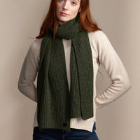 HEATHER Women's Heavyweight Ribbed Recycled Cashmere and Merino Scarf